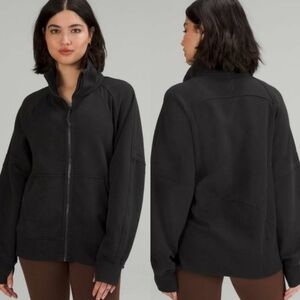 Lululemon Scuba Oversized Full Zip Black XL XXL Womens Pockets SOLD OUT sweats